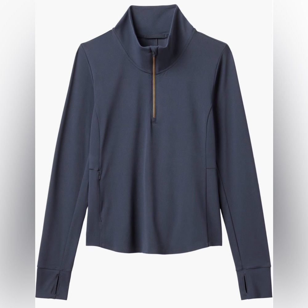 RHONE Midnight Blue Women's Half-Zip Sweatshirt